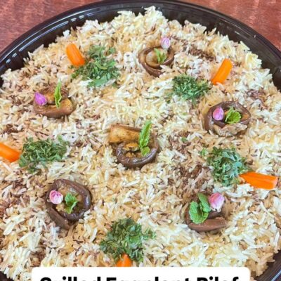 Grilled Eggplant Pilaf